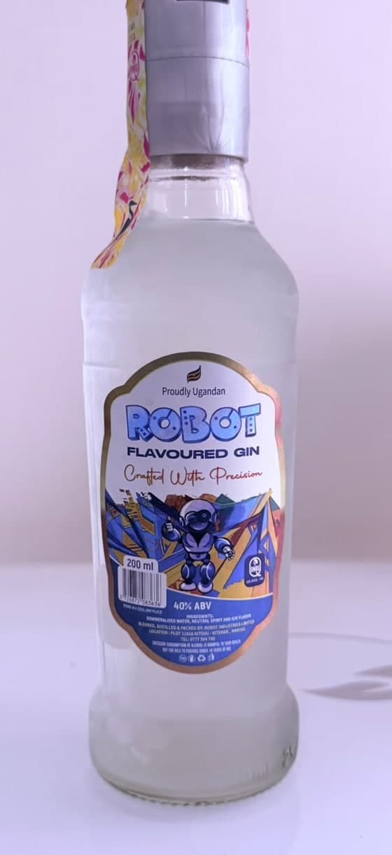 The real Robot Flavoured Gin 200 ml pocket bottle